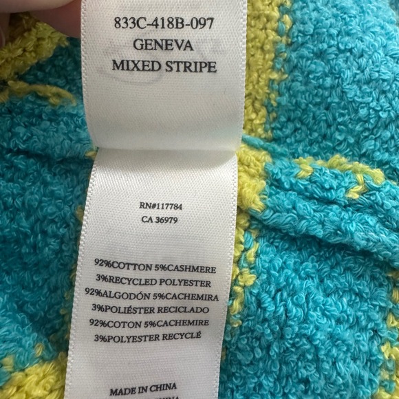 Rails Women Cardigan Medium Cotton Cashmere Oversized Stripe Fuzzy Sweater - Picture 4 of 8